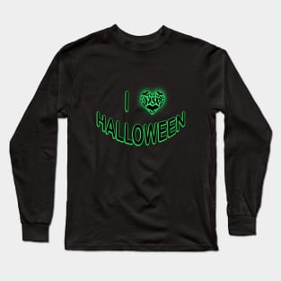 I Love Halloween (Batty Love Heart Long Sleeve T-Shirt